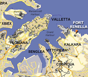 Map of La Valette