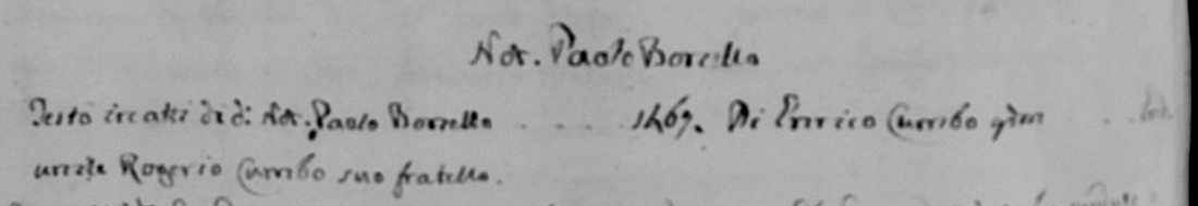 Retranscription of CUMBO Errigo will in ADAMI collection